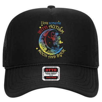 I Love Someone With Autism To The Moon And Back Trucker Hat