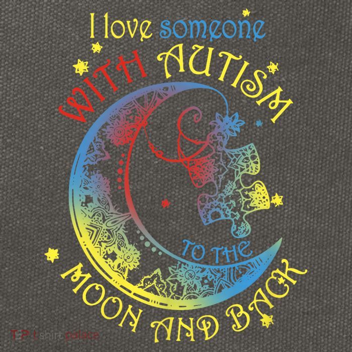 I Love Someone With Autism To The Moon And Back Cotton Canvas Backpack