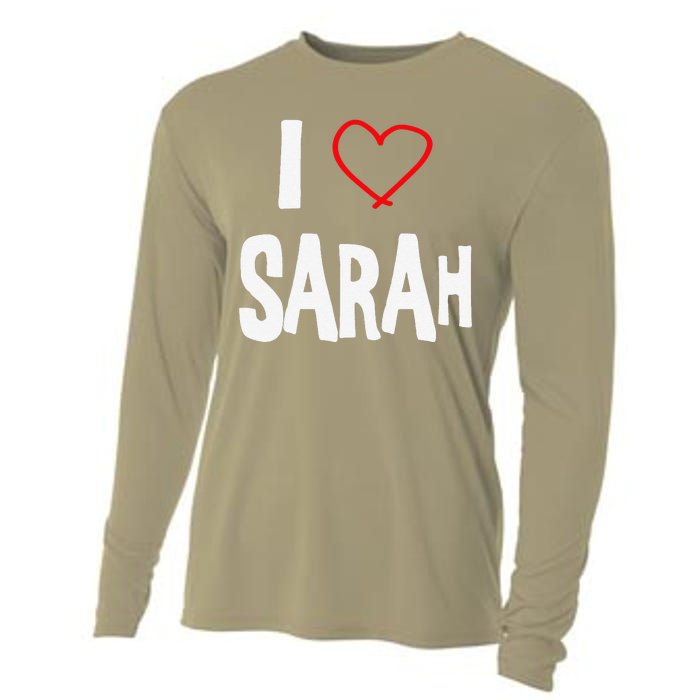 I Love Sarah, I Love You With All My Heart Cooling Performance Long Sleeve Crew