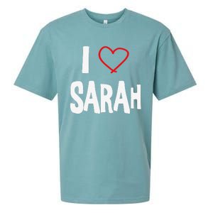 I Love Sarah, I Love You With All My Heart Sueded Cloud Jersey T-Shirt