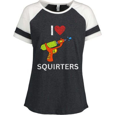 I Love Squirters Enza Ladies Jersey Colorblock Tee