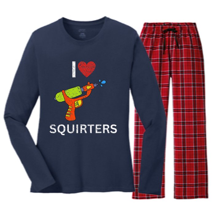 I Love Squirters Women's Long Sleeve Flannel Pajama Set 