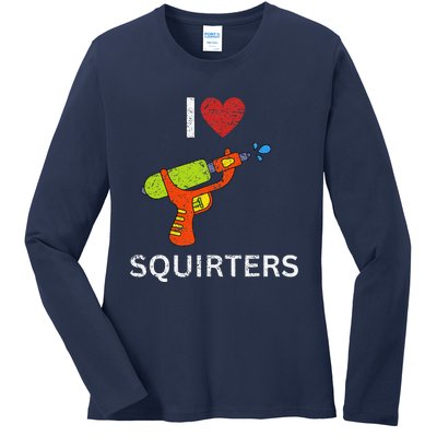 I Love Squirters Ladies Long Sleeve Shirt