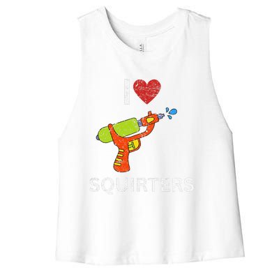 I Love Squirters Women's Racerback Cropped Tank