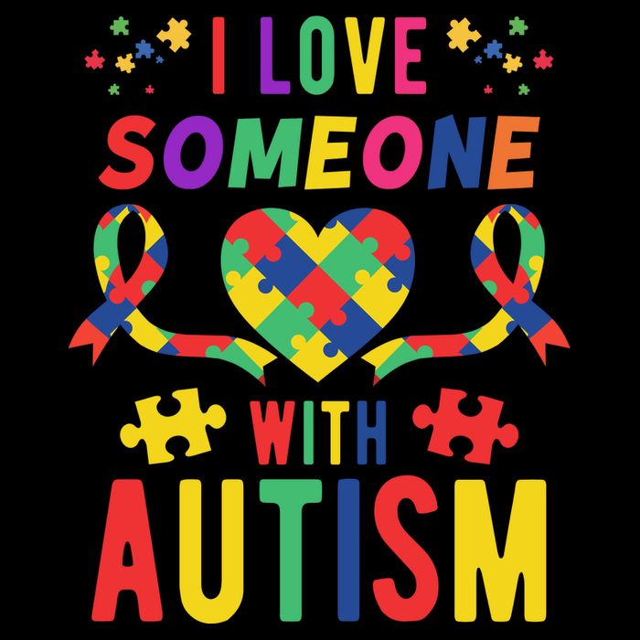 I Love Someone With Autism Ribbon Heart Cooling Performance Crew T-Shirt
