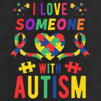 I Love Someone With Autism Ribbon Heart Adult Drive Performance Visor