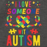 I Love Someone With Autism Ribbon Heart Vector Backpack