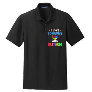 I Love Someone With Autism Dry Zone Grid Polo