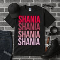 I Love Shania First Name Shania Tall T-Shirt