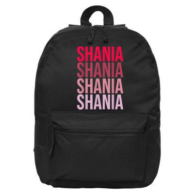 I Love Shania First Name Shania 16 in Basic Backpack