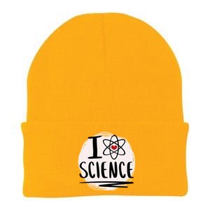 I Love Science L Cool Scientist Theme Graphic Meaningful Gift Knit Cap Winter Beanie