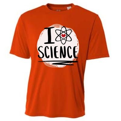 I Love Science L Cool Scientist Theme Graphic Meaningful Gift Cooling Performance Crew T-Shirt