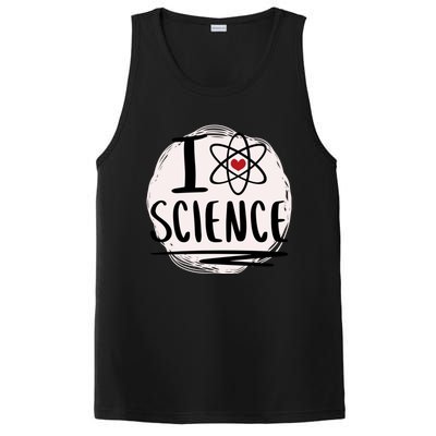 I Love Science L Cool Scientist Theme Graphic Meaningful Gift PosiCharge Competitor Tank