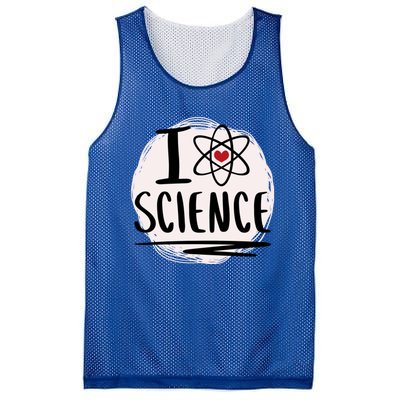 I Love Science L Cool Scientist Theme Graphic Meaningful Gift Mesh Reversible Basketball Jersey Tank