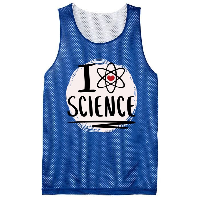 I Love Science L Cool Scientist Theme Graphic Meaningful Gift Mesh Reversible Basketball Jersey Tank