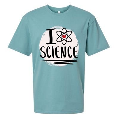 I Love Science L Cool Scientist Theme Graphic Meaningful Gift Sueded Cloud Jersey T-Shirt