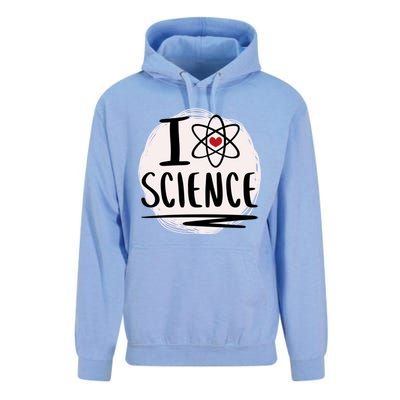 I Love Science L Cool Scientist Theme Graphic Meaningful Gift Unisex Surf Hoodie