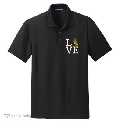 I Loves Senegal Parrot, Senegal Parrot Dry Zone Grid Polo