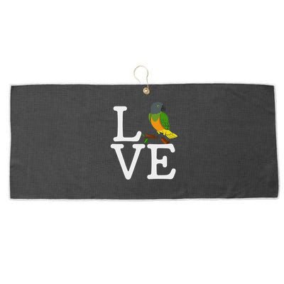 I Loves Senegal Parrot, Senegal Parrot Large Microfiber Waffle Golf Towel