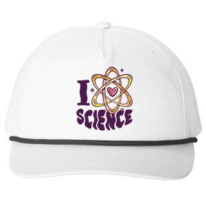 I Love Science L Teacher Student Scientist Graphic Funny Gift Snapback Five-Panel Rope Hat