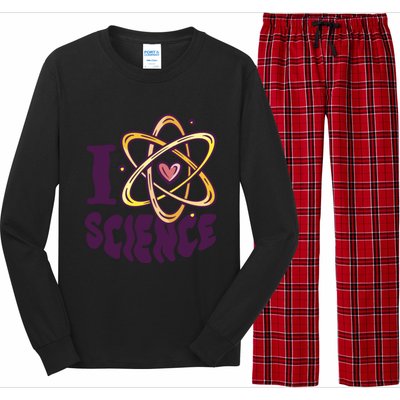 I Love Science L Teacher Student Scientist Graphic Funny Gift Long Sleeve Pajama Set