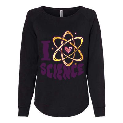 I Love Science L Teacher Student Scientist Graphic Funny Gift Womens California Wash Sweatshirt