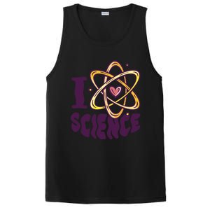 I Love Science L Teacher Student Scientist Graphic Funny Gift PosiCharge Competitor Tank