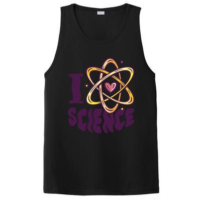 I Love Science L Teacher Student Scientist Graphic Funny Gift PosiCharge Competitor Tank