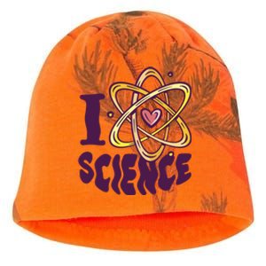 I Love Science L Teacher Student Scientist Graphic Funny Gift Kati - Camo Knit Beanie