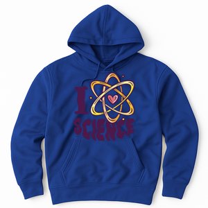 I Love Science L Teacher Student Scientist Graphic Funny Gift Hoodie