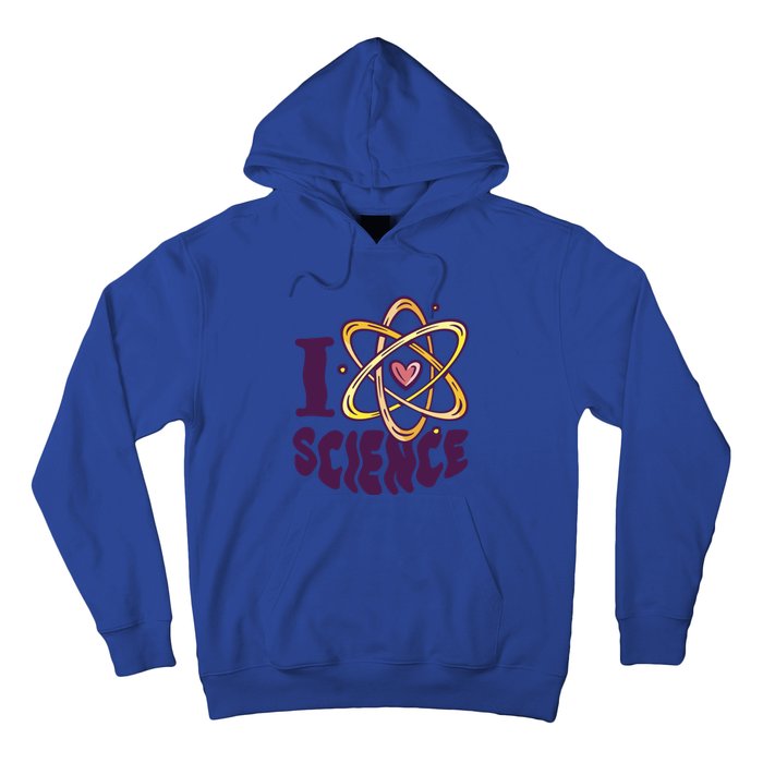 I Love Science L Teacher Student Scientist Graphic Funny Gift Hoodie