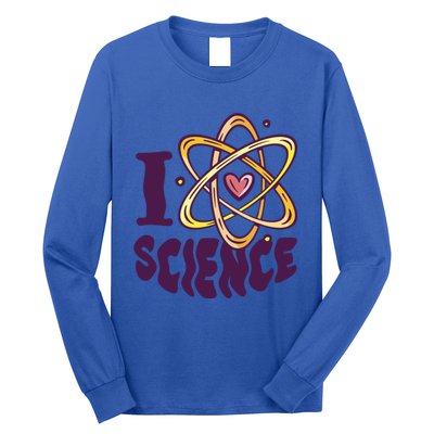 I Love Science L Teacher Student Scientist Graphic Funny Gift Long Sleeve Shirt