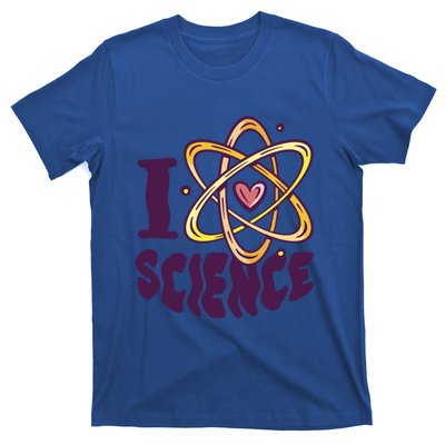 I Love Science L Teacher Student Scientist Graphic Funny Gift T-Shirt