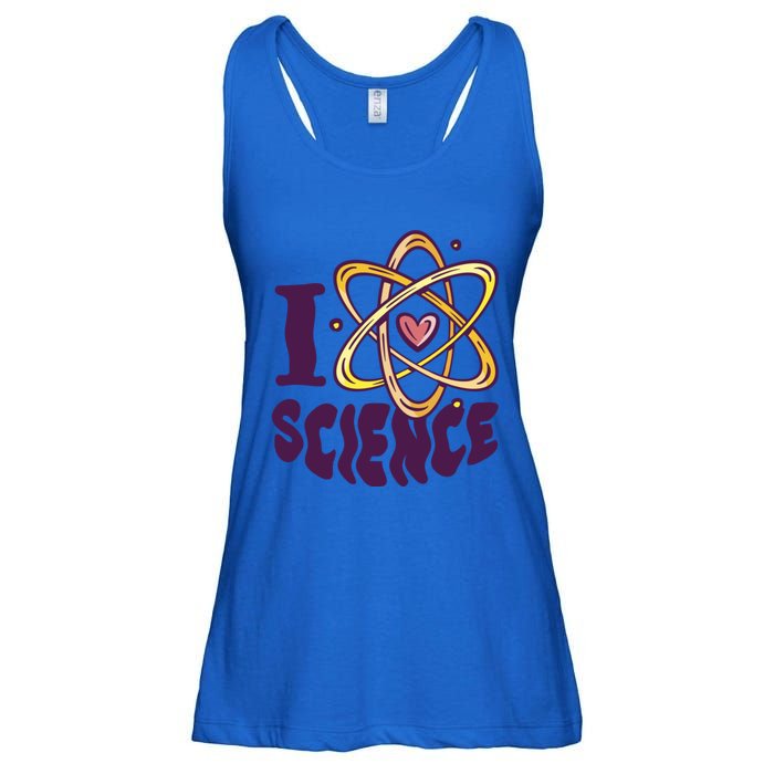 I Love Science L Teacher Student Scientist Graphic Funny Gift Ladies Essential Flowy Tank