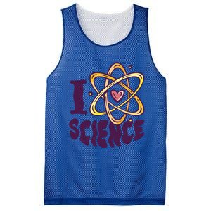 I Love Science L Teacher Student Scientist Graphic Funny Gift Mesh Reversible Basketball Jersey Tank