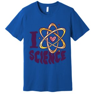 I Love Science L Teacher Student Scientist Graphic Funny Gift Premium T-Shirt