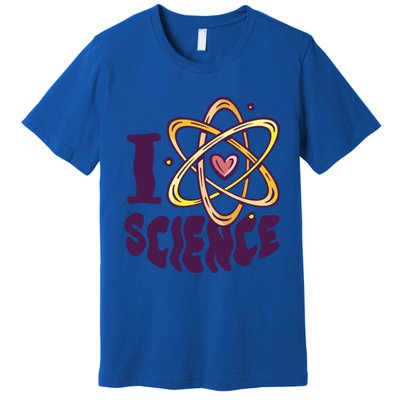 I Love Science L Teacher Student Scientist Graphic Funny Gift Premium T-Shirt