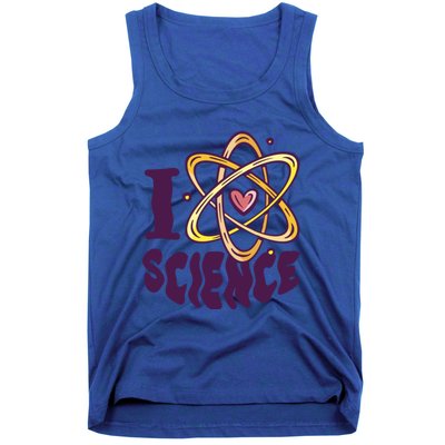 I Love Science L Teacher Student Scientist Graphic Funny Gift Tank Top