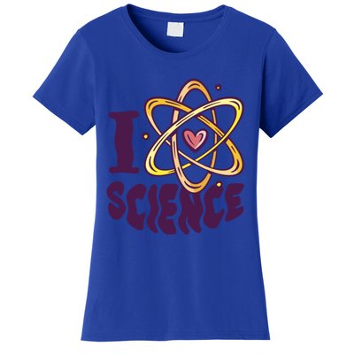 I Love Science L Teacher Student Scientist Graphic Funny Gift Women's T-Shirt