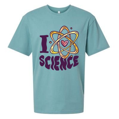 I Love Science L Teacher Student Scientist Graphic Funny Gift Sueded Cloud Jersey T-Shirt