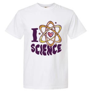 I Love Science L Teacher Student Scientist Graphic Funny Gift Garment-Dyed Heavyweight T-Shirt