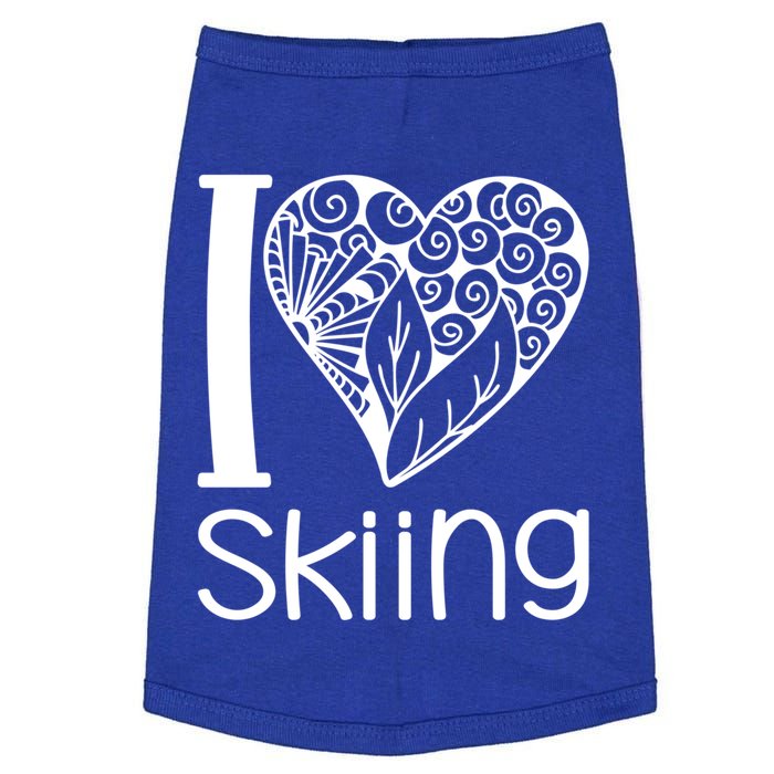 I Love Skiing For Ski Lovers Gift Doggie Tank