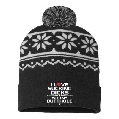 I Love Sucking Dicks With My Butthole USA-Made Snowflake Beanie