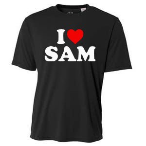 I Love Sam  Heart  Cooling Performance Crew T-Shirt