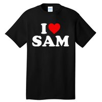 I Love Sam  Heart  Tall T-Shirt