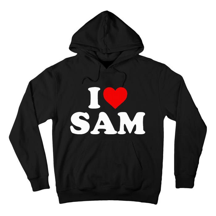 I Love Sam  Heart  Tall Hoodie