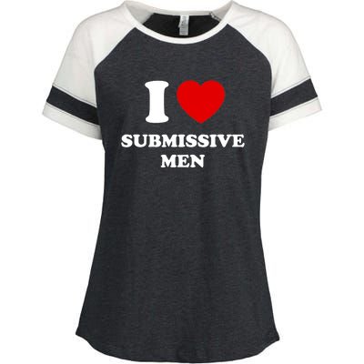 I Love Submissive M.e.n Enza Ladies Jersey Colorblock Tee