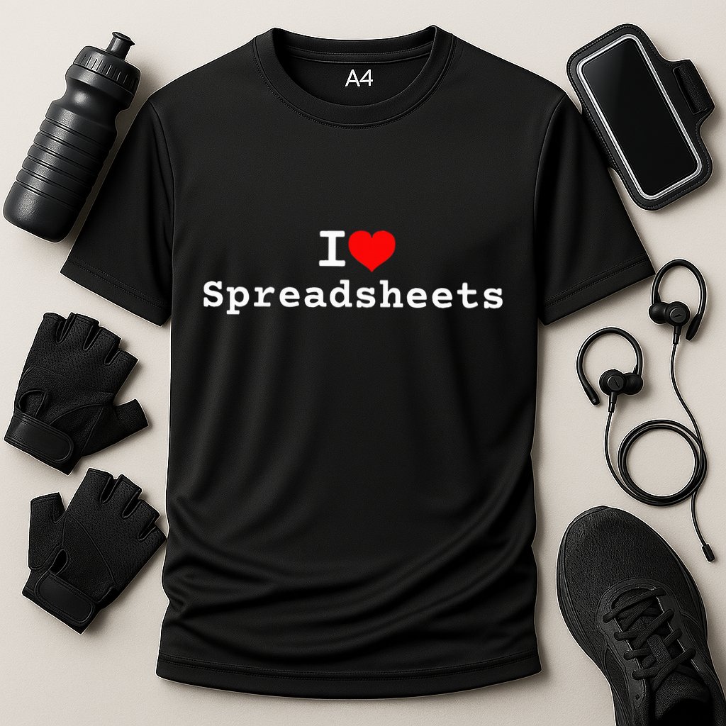 I Love Spreadsheets Cooling Performance Crew T-Shirt