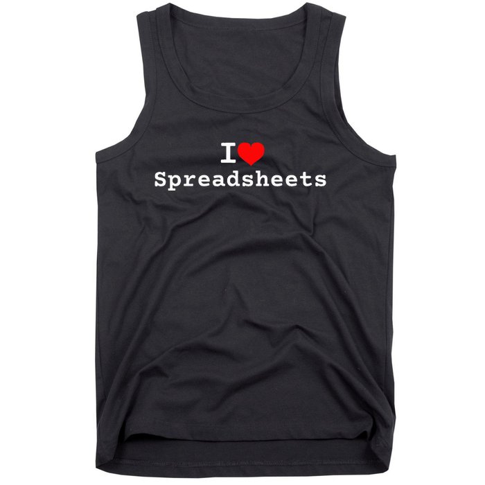 I Love Spreadsheets Tank Top