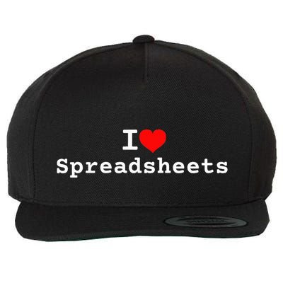 I Love Spreadsheets Wool Snapback Cap